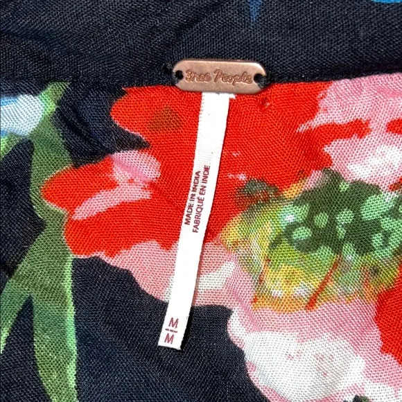 Free People Black Ruffled Wrap Mini Skirt - Picture 2 of 6